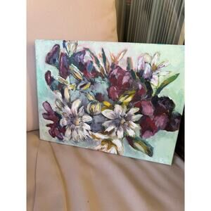 OOAK Oil Painting November Bouquet on Gallery Wrapped canvas